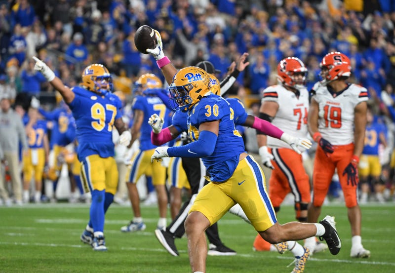 Brandon George celebrates interception
