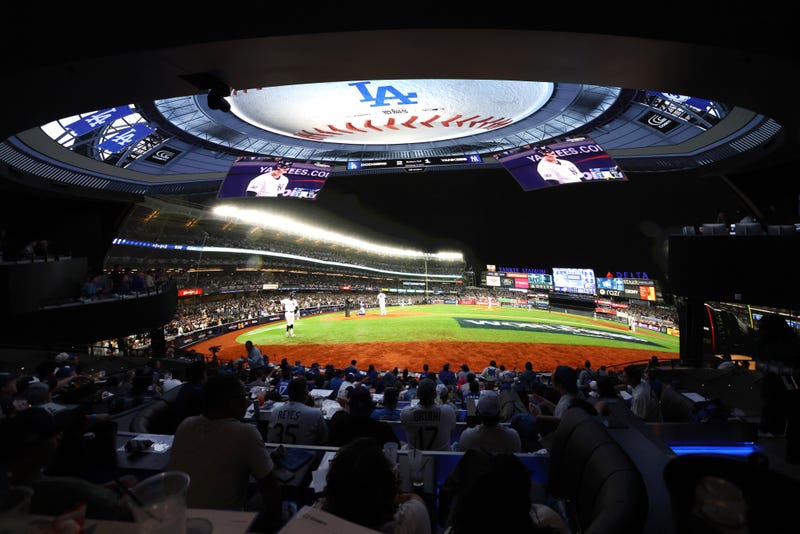 Fans watch World Series game at Cosm Los Angeles venue