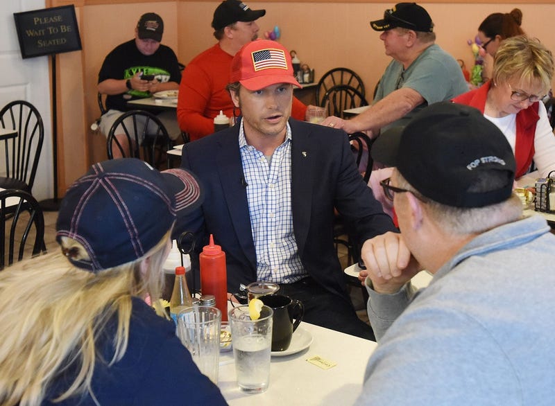 FOX & Friends came to Goolee's Grill in Rehoboth Beach, April 26, 2019, with the weekend co-host Pete Hegseth talking with diners about Joe Biden's run for president.