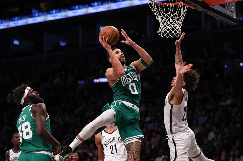 Jayson Tatum during the first half at Barclays Center.