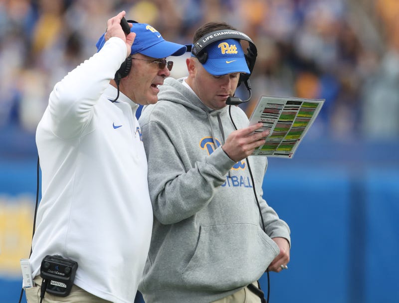 Pat Narduzzi with offensive coordinator Kade Bell