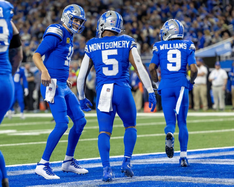 Jared Goff, David Montgomery, Jameson Williams