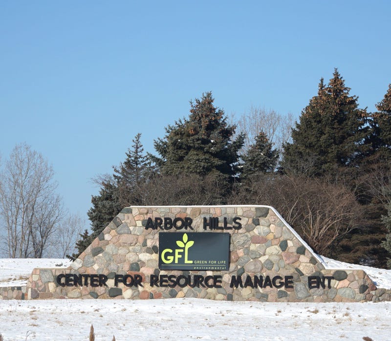 Arbor Hills Landfill sign