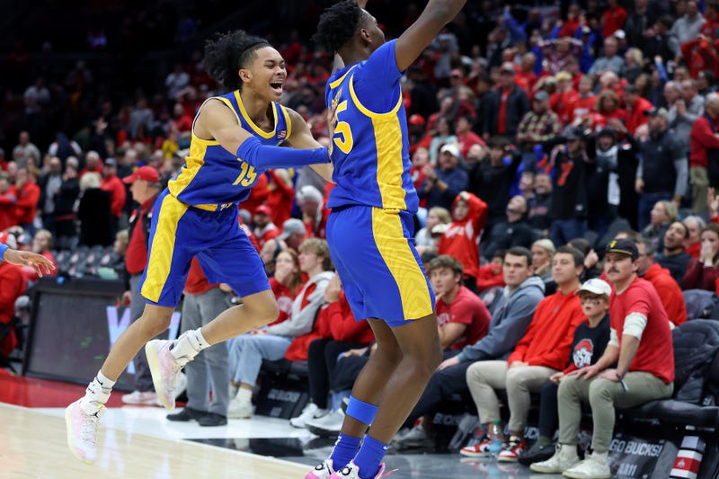 Jaland Lowe & Zach Austin celebrate win at Ohio State
