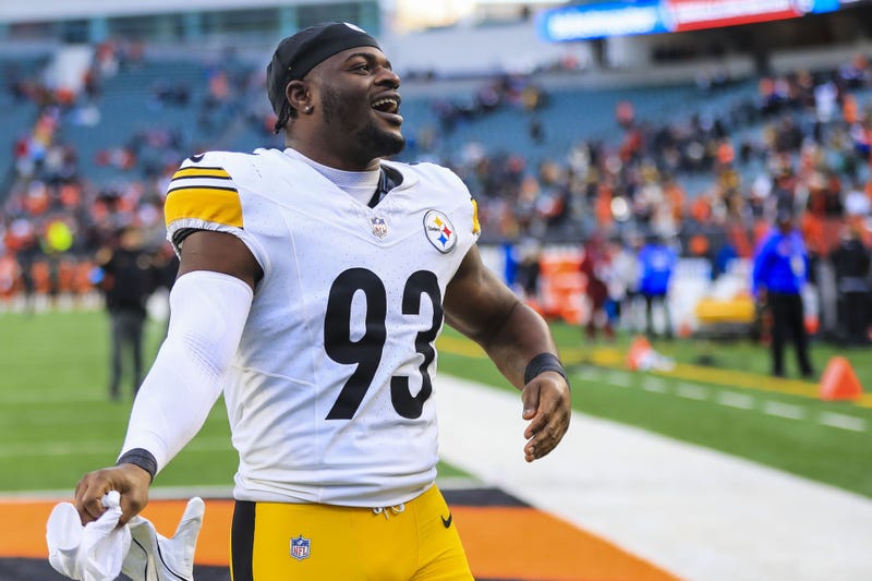 Mark Robinson celebrating