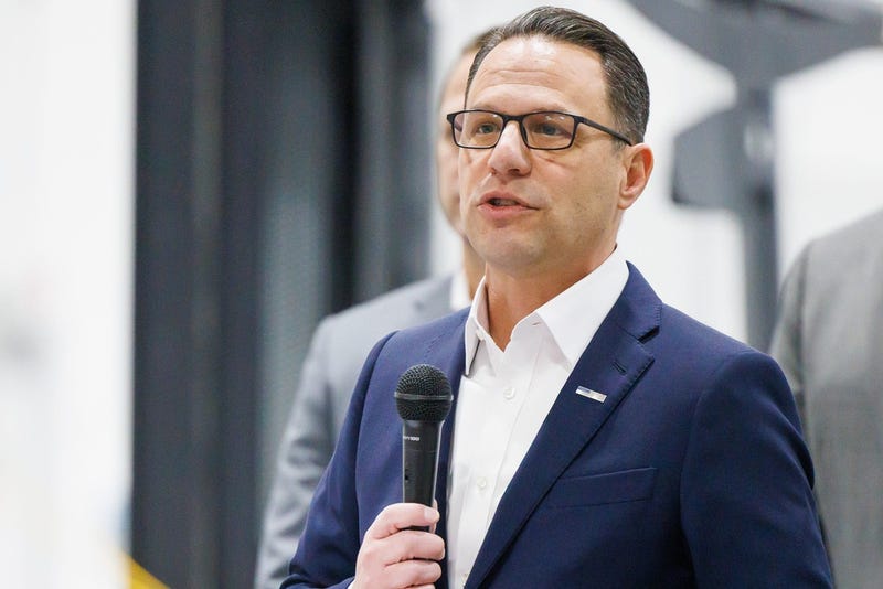 Pennsylvania governor Josh Shapiro speaks during a ribbon-cutting ceremony for the new 650,000-square-foot Rice Distribution Center of Utz Brands, Inc., on Kindig Lane, Thursday, Dec. 5, 2024, in Conewago Township