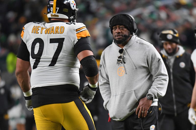 Cam Heyward and Mike Tomlin