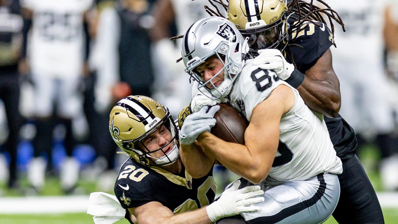 Brock Bowers rewrites record books as lowly Raiders beat up Saints