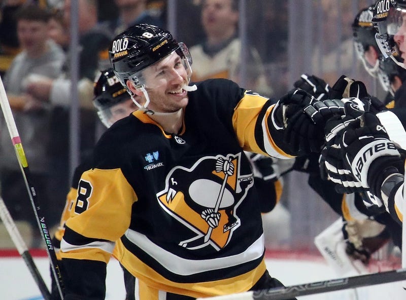Michael Bunting fist pumps after scoring goal