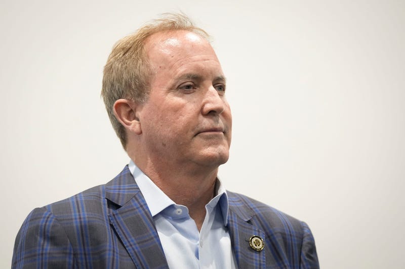 Texas Attorney General Ken Paxton speaks against Republicans supporting Rep. Dustin Burrows in the Texas House speaker’s race at the headquarters for Texas Scorecard, a conservative think tank, in Leander on Tuesday, January 7, 2025.