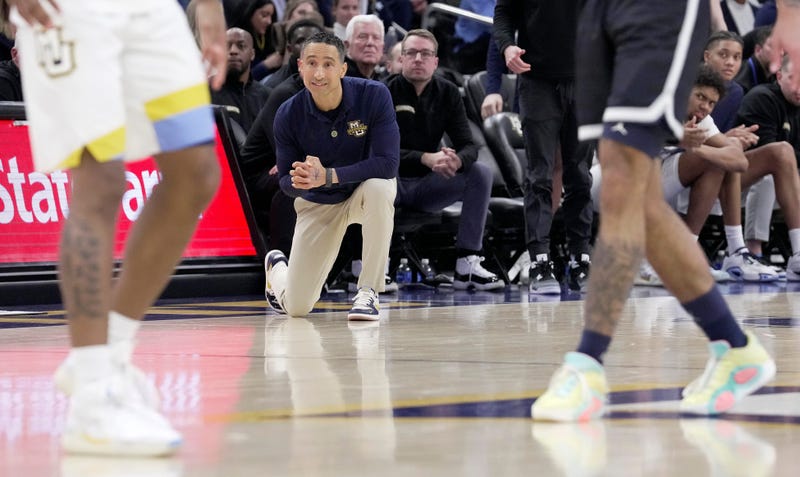 Marquette men's basketball coach Shaka Smart is shown during the second half of their game Tuesday, January 57 2025 at Fiserv Forum in Milwaukee, Wisconsin. Marquette beat Georgetown 74-66.