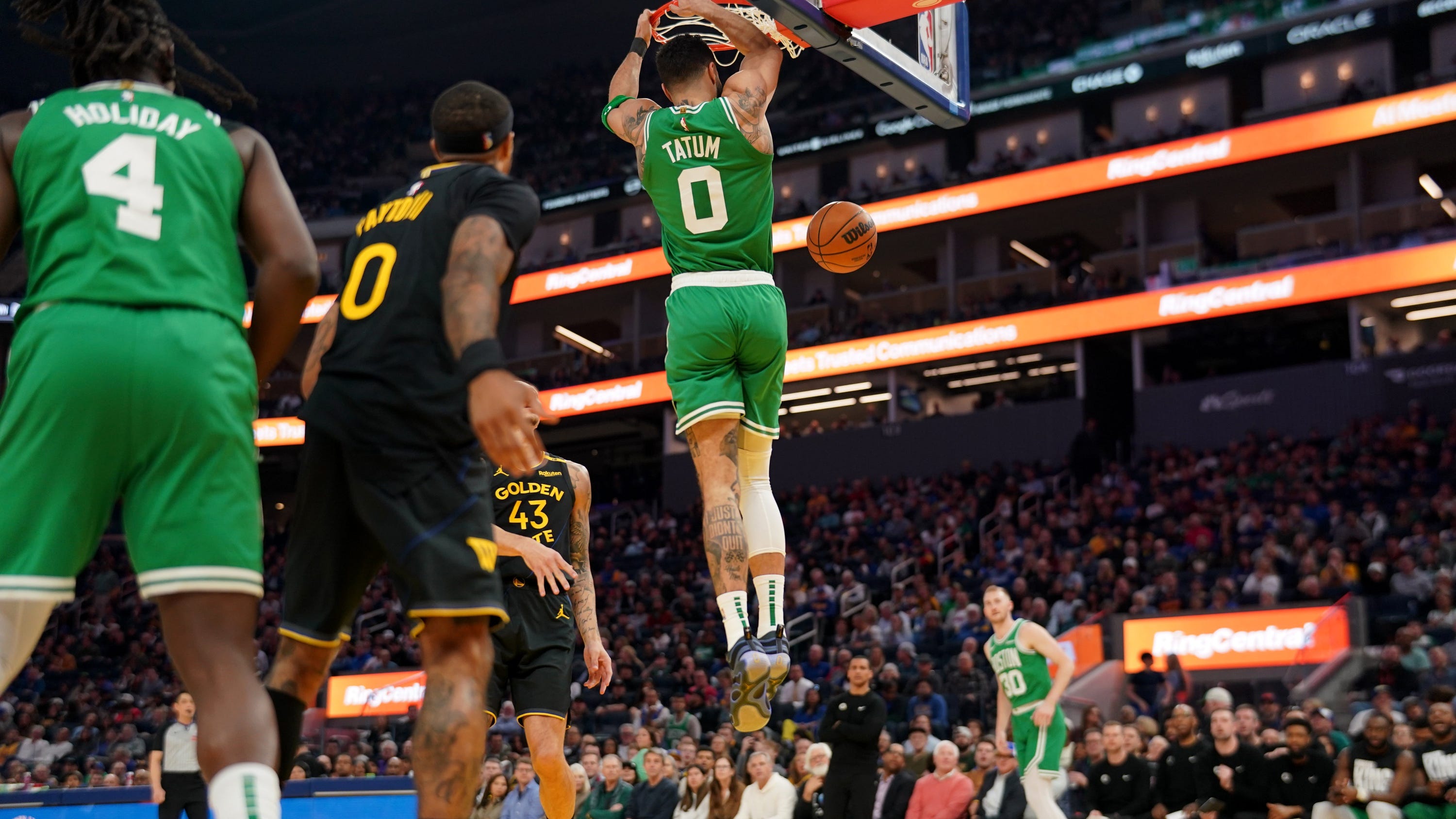 Celtics reminded of what they can be in 40-point win over Warriors