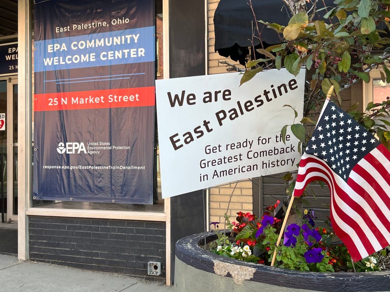 A sign of optimism on Tuesday, June 25, 2024, in East Palestine, Ohio,
