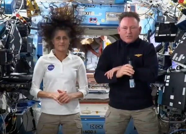Butch Wilmore and Suni Williams on the International Space Station