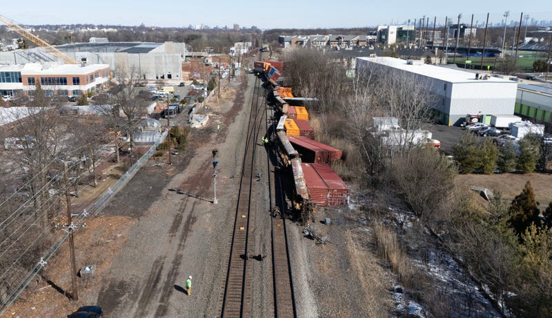 About 20 rail cars carrying containers derailed early Tuesday, February 18, 2025, on the Raritan Valley Line between Cranford and Union Station, no injuries were reported. NJ Transit has assigned buses to the area to transport customers to Newark Penn Station.