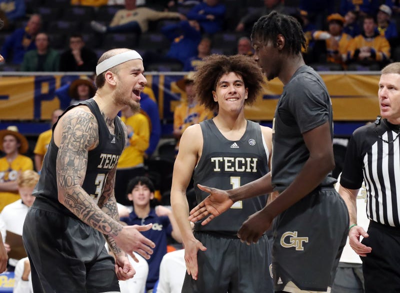 Georgia Tech celebrates win