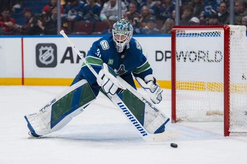 Arturs Silvos in net for Vancouver