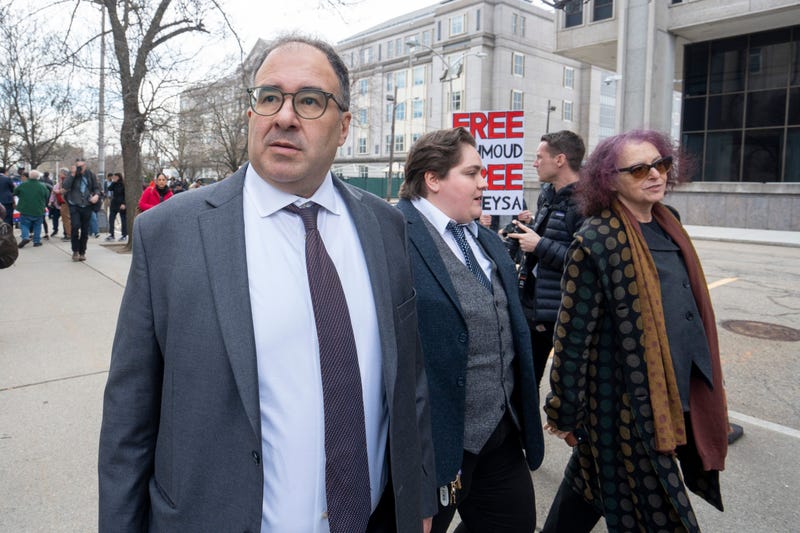 Bazer Azmy, one of Khalil’s lawyers, leaves the area following the hearing for detained Columbia University graduate Mahmoud Khalil at U.S. District Court in Newark on Friday, March 28, 2025