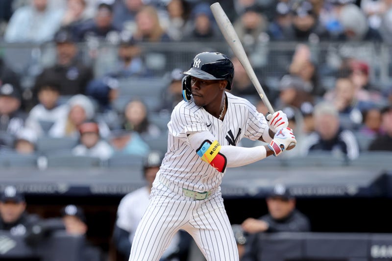 Jazz Chisholm batting with Torpedo bats