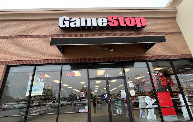 Exterior of a GameStop store