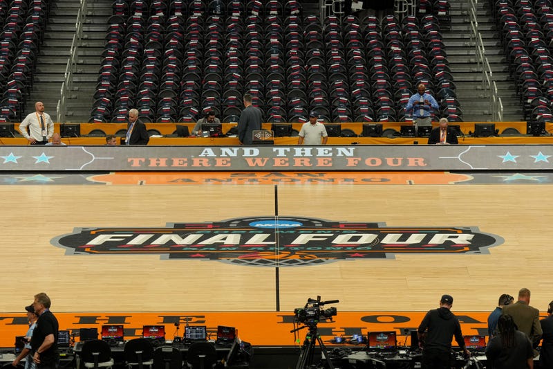 Final Four logo on court
