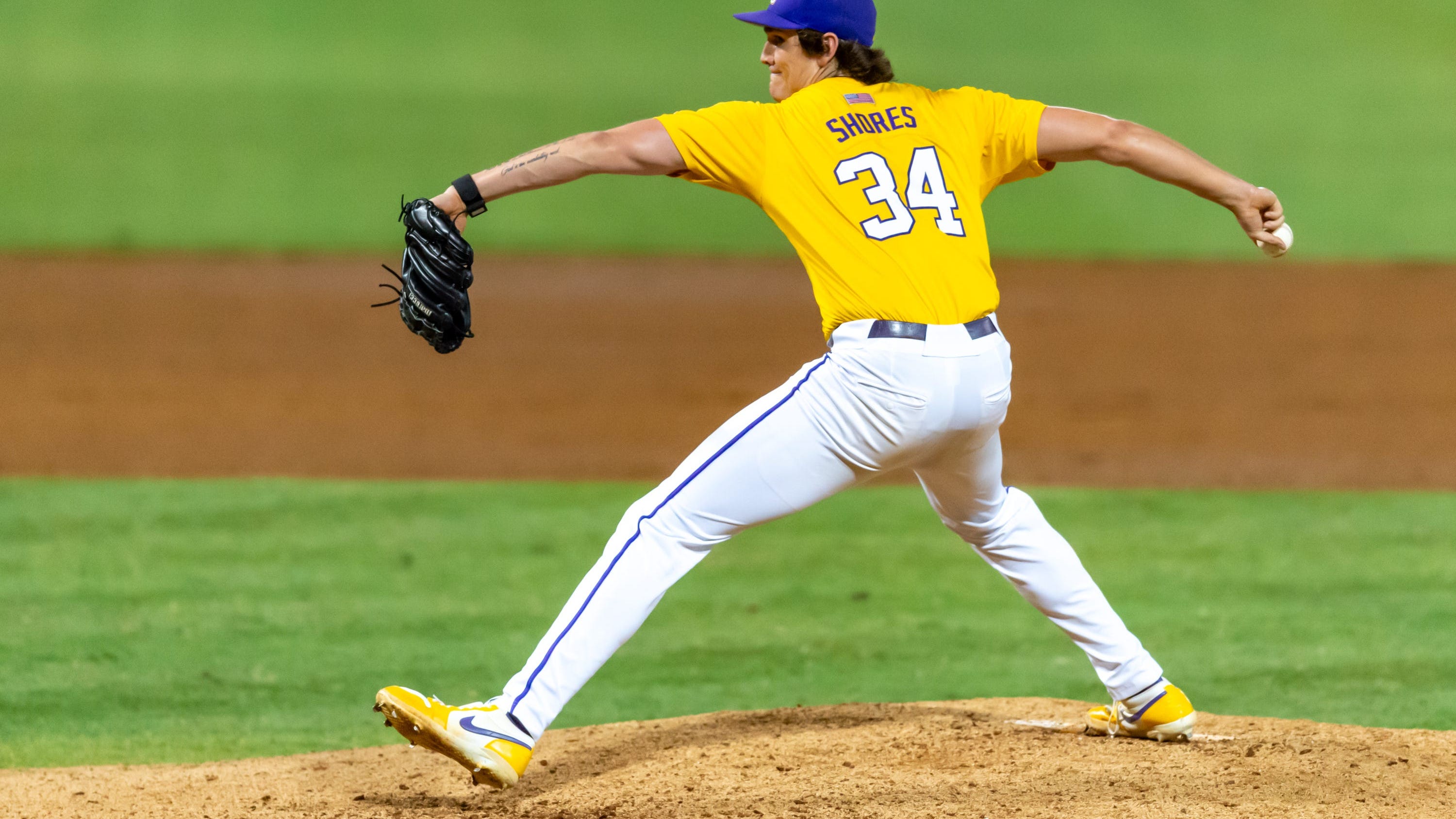 Chase Shores has helped shore up LSU’s bullpen with a 100 mph fastball