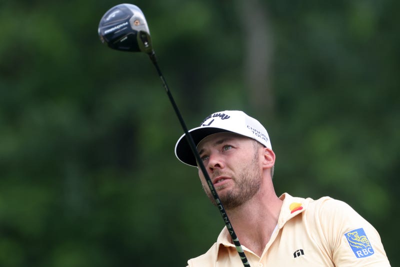 Sam Burns looking after tee shot