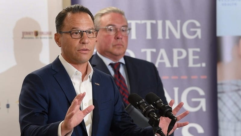 Gov.. Josh Shapiro replies to a reporter's question