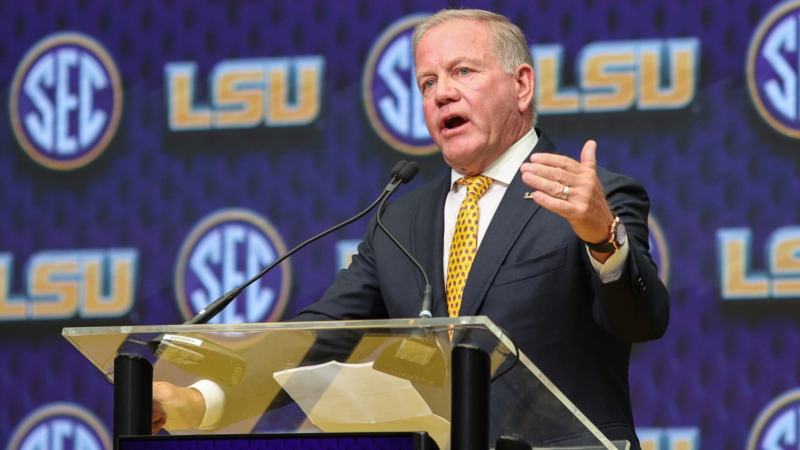 Top quotes from Brian Kelly at SEC Media Days: LSU has 'tangible goal' to start 1-0