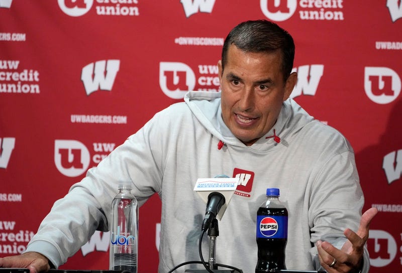 Wisconsin Badgers head coach Luke Fickell answers questions during Wisconsin Badgers football media day at Camp Randall Stadium in Madison on Tuesday, Aug. 1, 2023. - Mike De Sisti / The Milwaukee Journal Sentinel