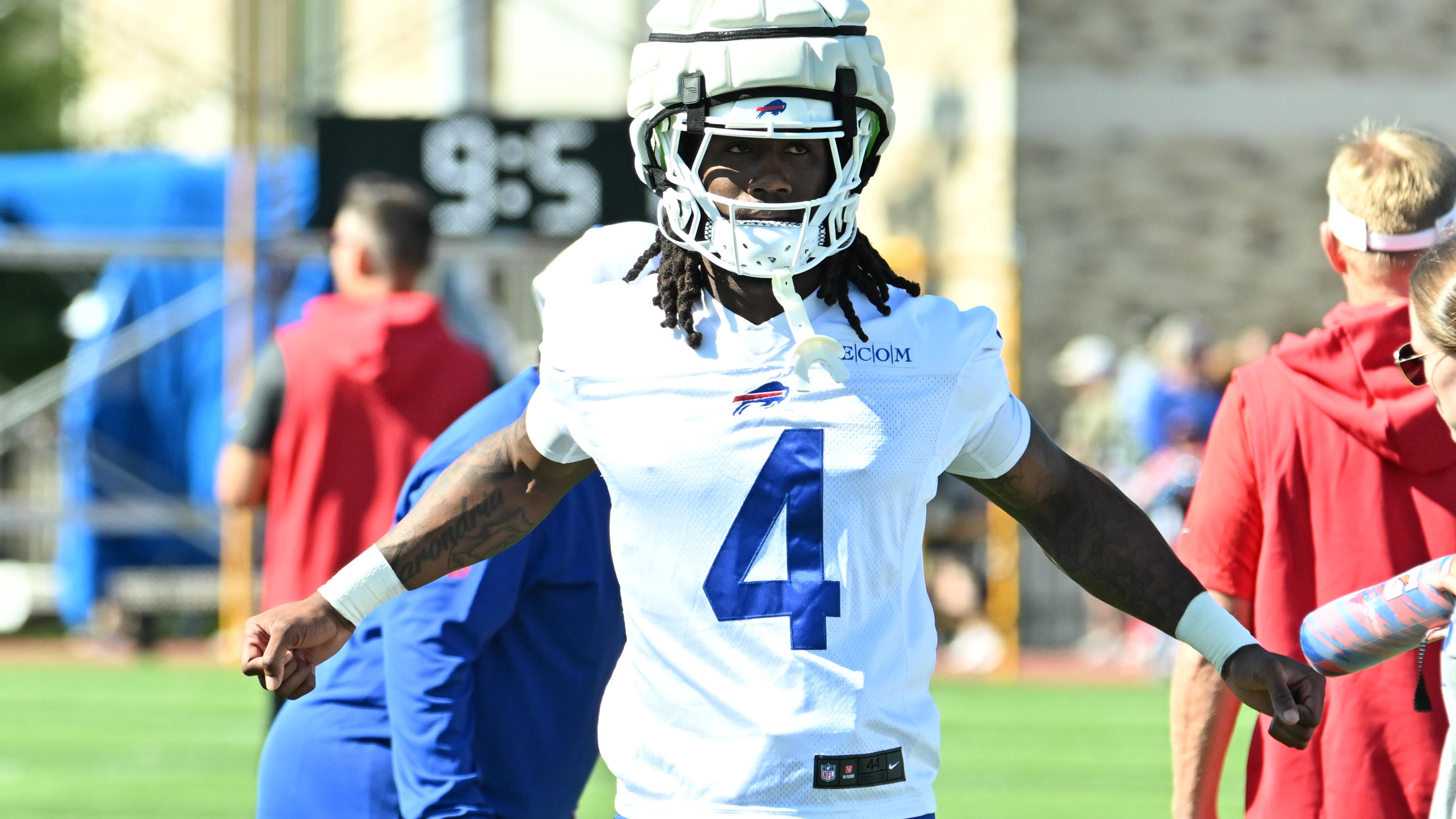James Cook sits out Sunday's practice, citing 'business' as his excuse