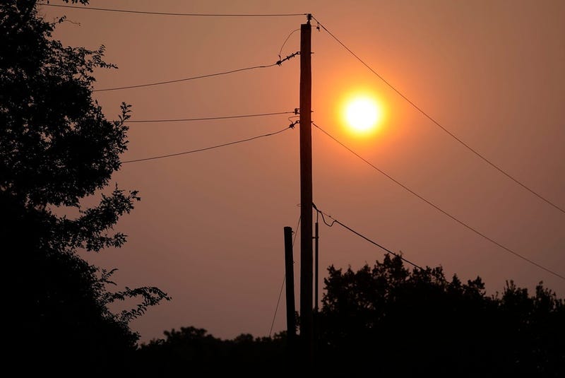 Haze in the air from Canada wildfires on Aug. 1, 2025.