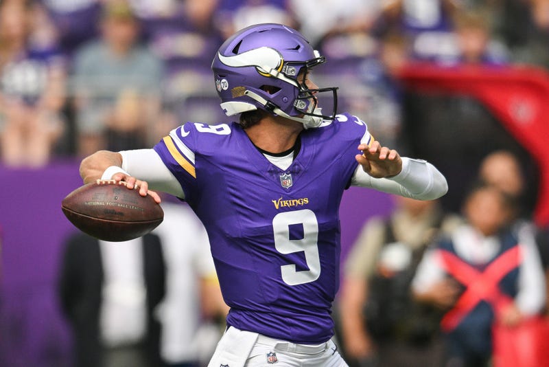 Minnesota Vikings quarterback J.J. McCarthy (9) is now ready for his first real NFL snaps and makes his debut Monday night against the Chicago Bears, the team he grew up rooting for.