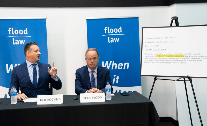 Attorneys Neil Rockind, left, and Todd Flood, representing Hank Winchester