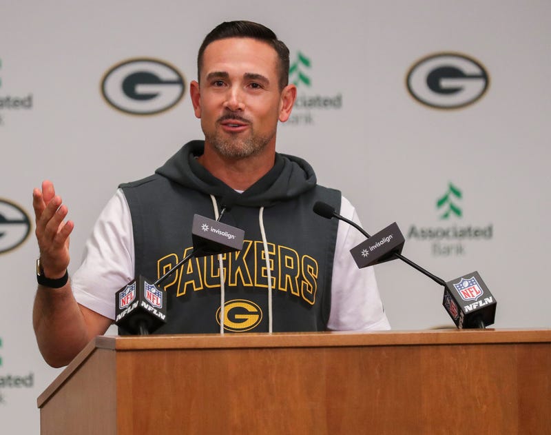 Green Bay Packers head coach Matt LaFleur speaks during a press conference on Friday, August 29, 2025, at Lambeau Field in Green Bay, Wis. The Packers made a trade with the Dallas Cowboys for superstar edge rusher Micah Parsons on Aug. 28. Tork Mason/USA TODAY NETWORK-Wisconsin