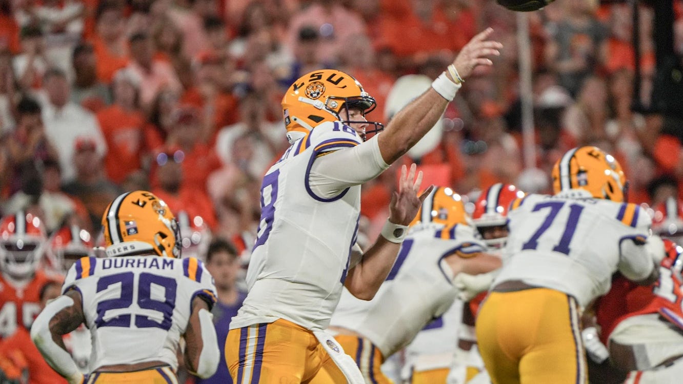 Nussmeier keys rally as LSU shuts down Clemson, snaps season-opener skid