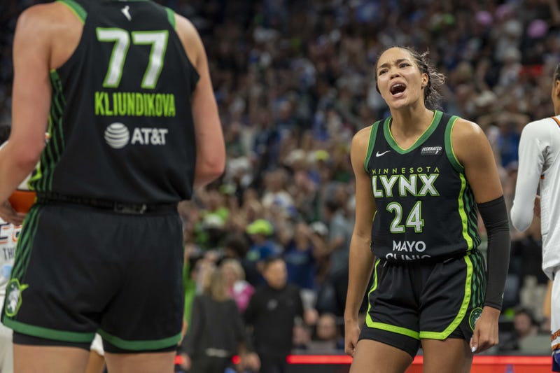 Minnesota Lynx forward Napheesa Collier (24) knows they need to play better - and keep their composure - if they're going to get through the WNBA Playoffs and the Phoenix Mercury.