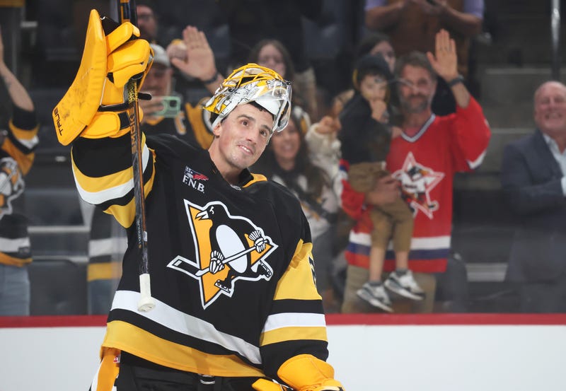 Marc-Andre Fleury thanking the crowd after final game