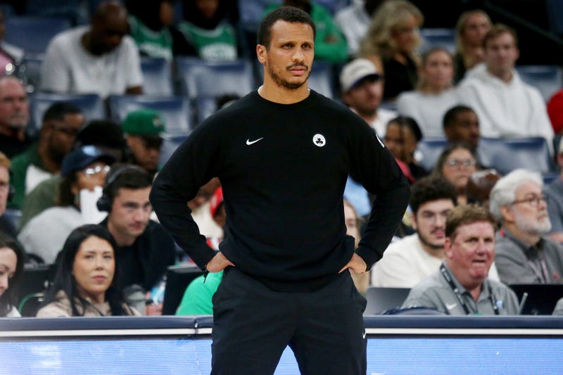 Boston Celtics head coach Joe Mazzulla looks on during the third quarter against the Memphis Grizzlies at FedExForum.