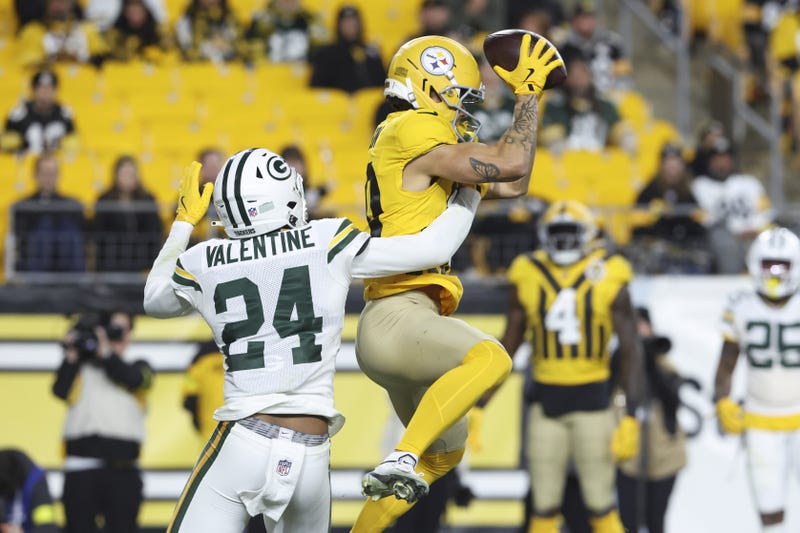 Roman Wilson catching TD vs Packers