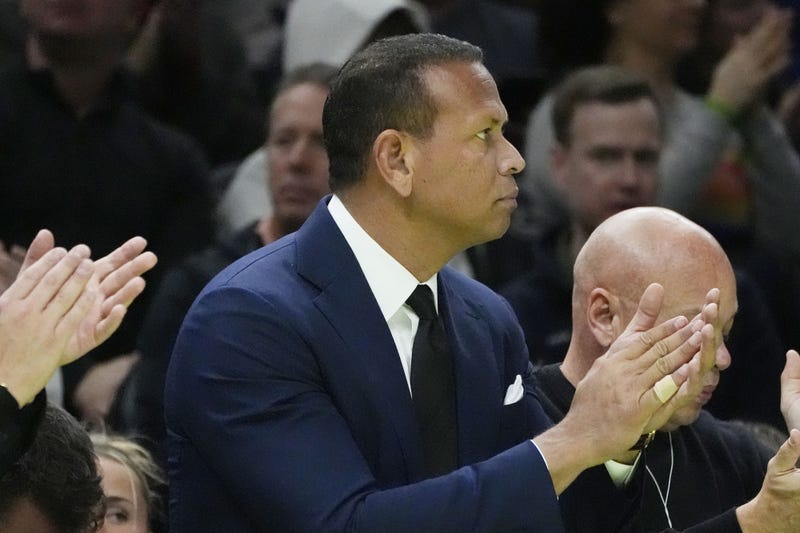 New Minnesota Timberwolves minority owner Alex Rodriguez cheers his team on as they play the Sacramento Kings in the fourth quarter at Target Center. 