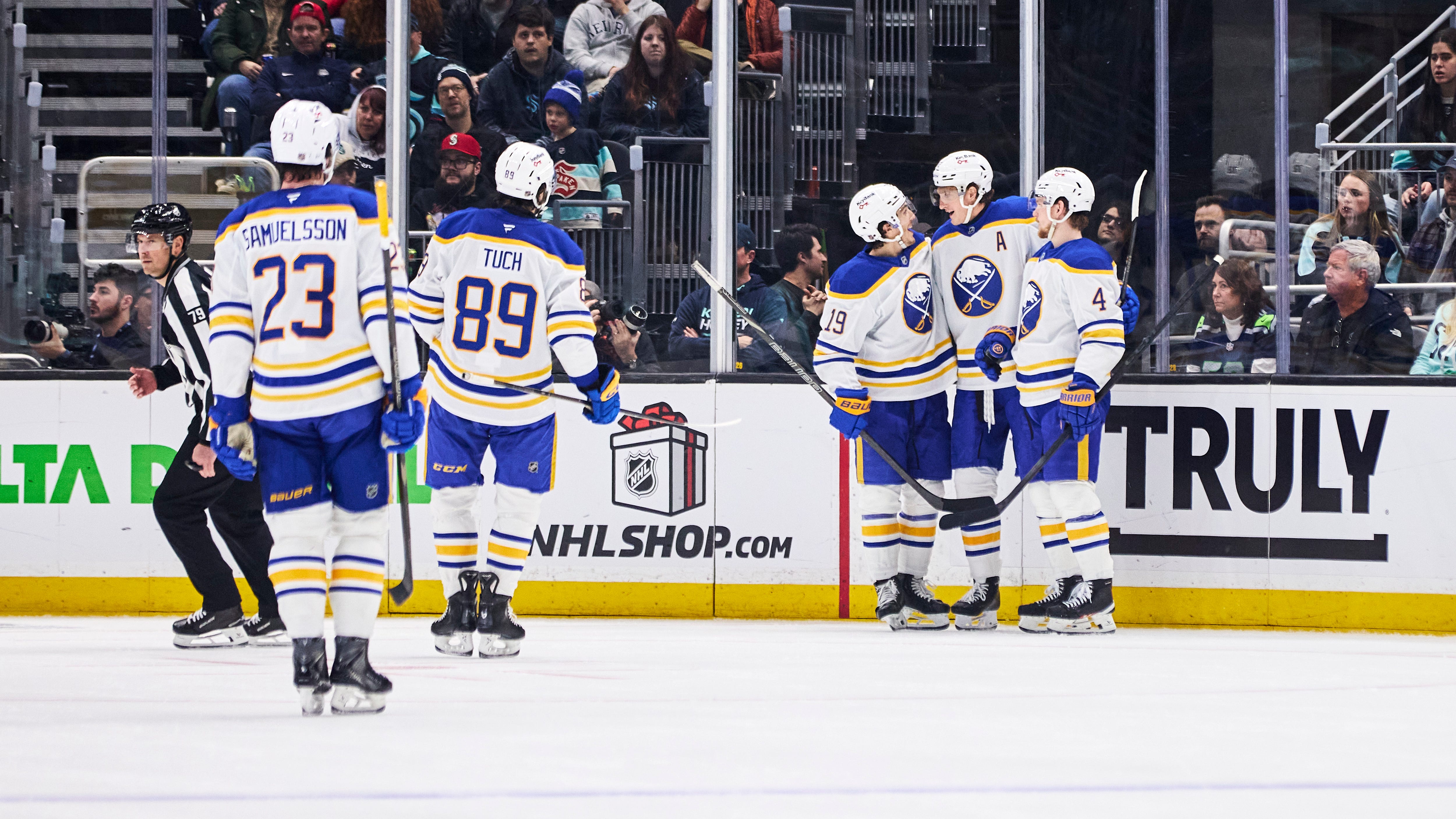 Sabres win third-straight game, end road trip with 3-1 victory over Kraken