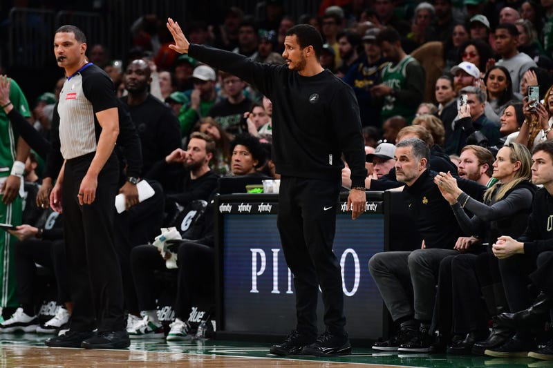 Boston Celtics head coach Joe Mazzulla during the second half against the Indiana Pacers at TD Garden.