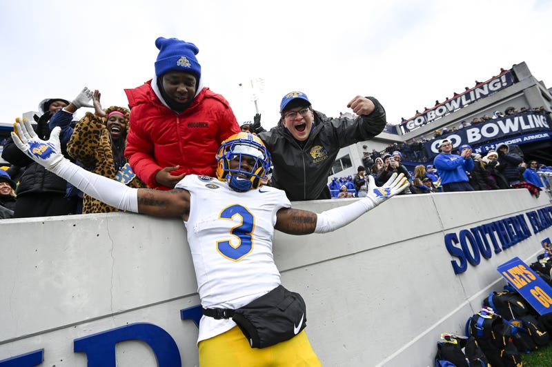 Rasheem Biles celebrating