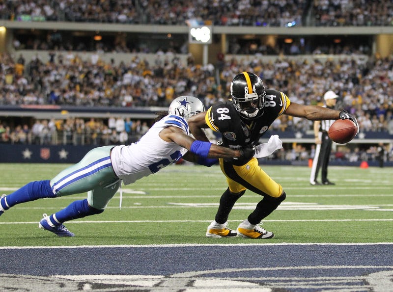 Antonio Brown stretching for TD v Cowboys