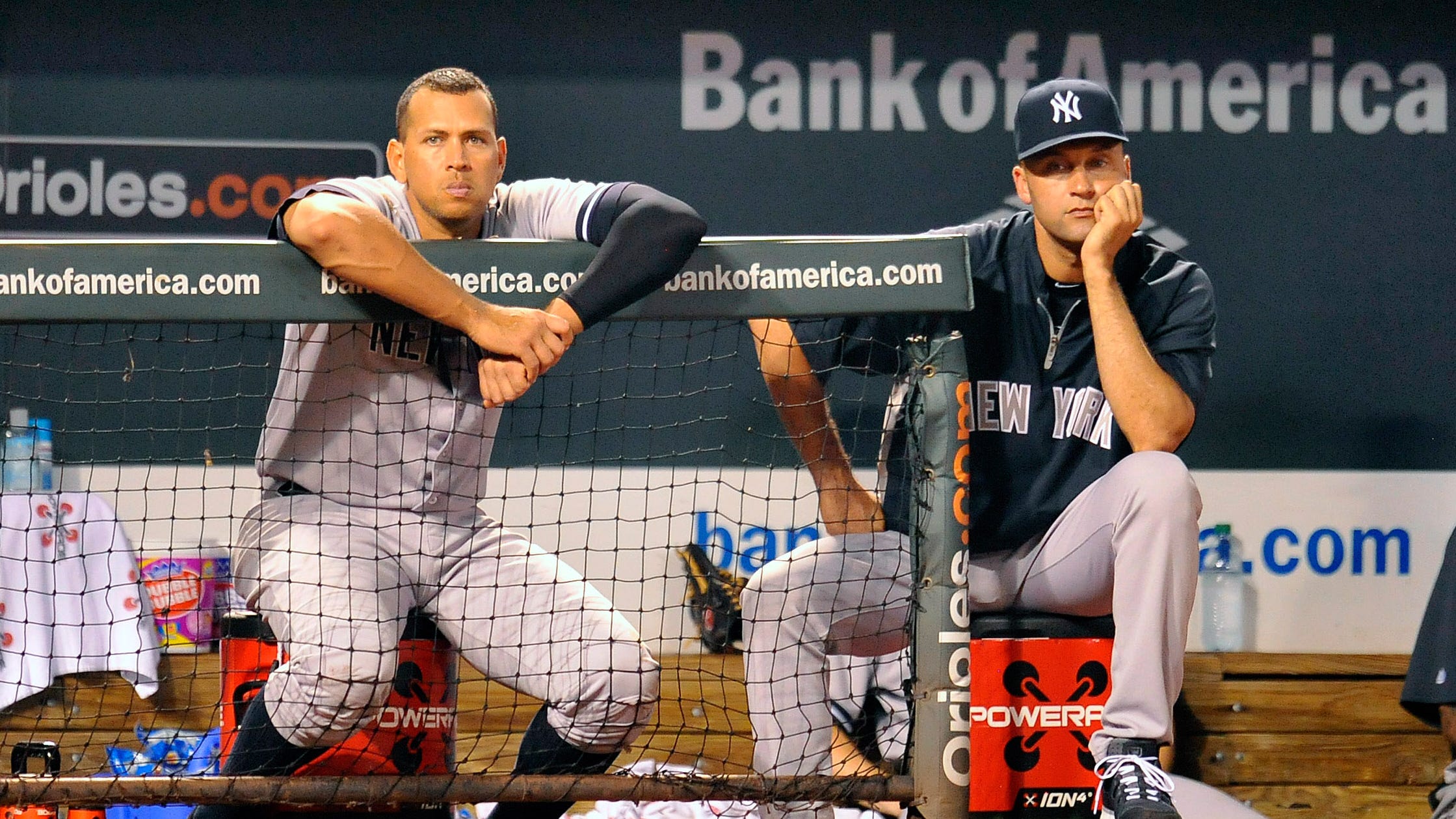 A-Rod kept awkwardly touching Jeter during the KayRod Cast
