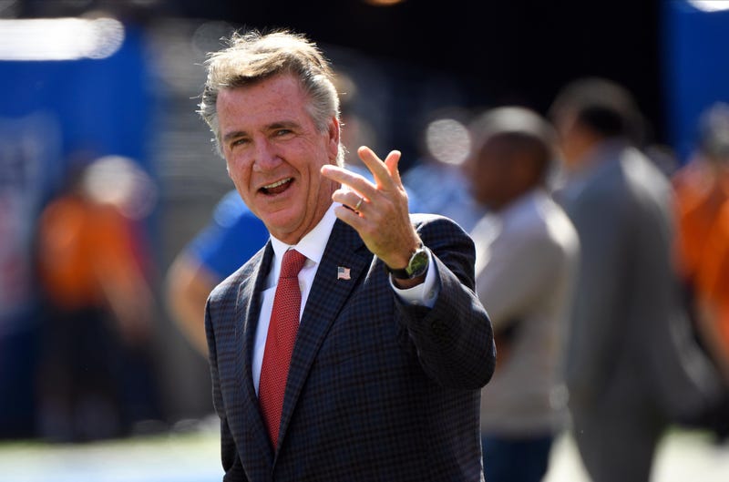 Washington Redskins president Bruce Allen on the sidelines before a game.