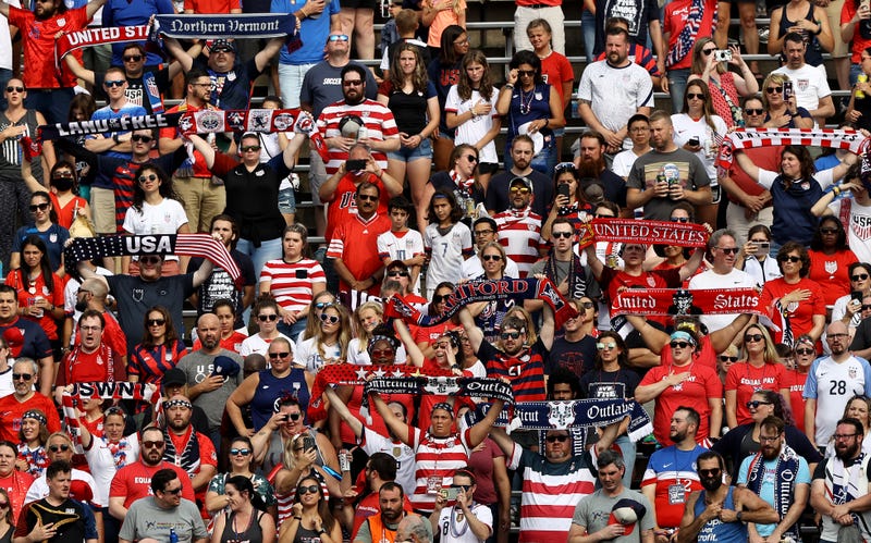 A crowd of 27,758 at Rentschler Field in East Hartford attended the U.S. women's soccer team's final game before the Olympics, 7/5/21
