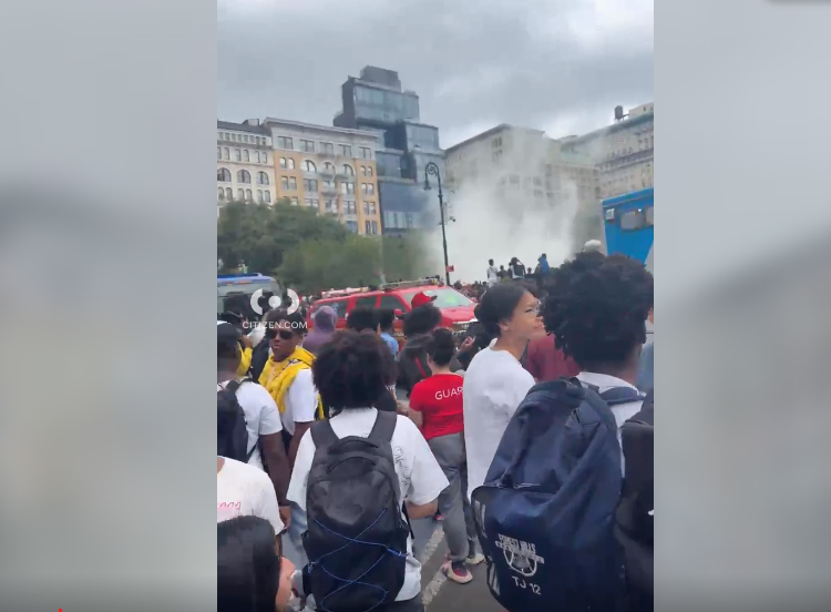 Chaos in Union Square after a social media influencer advertised a PlayStation 5 giveaway.