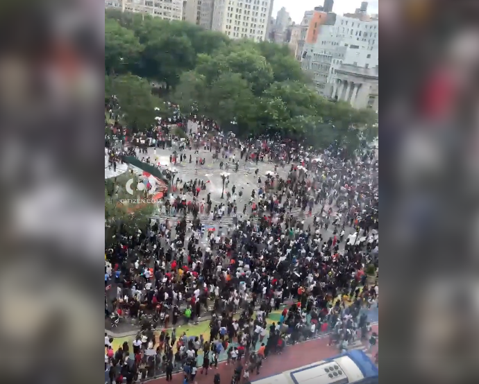 Chaos in Union Square after a social media influencer advertised a PlayStation 5 giveaway.